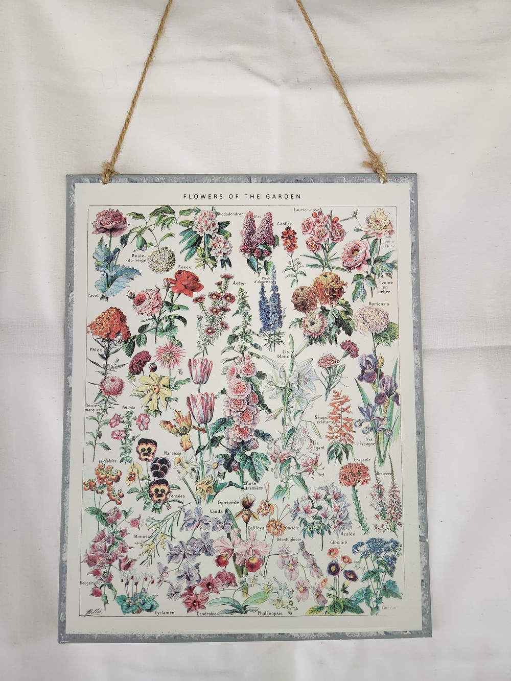 Botanical Flowers Metal Wall  Hanging